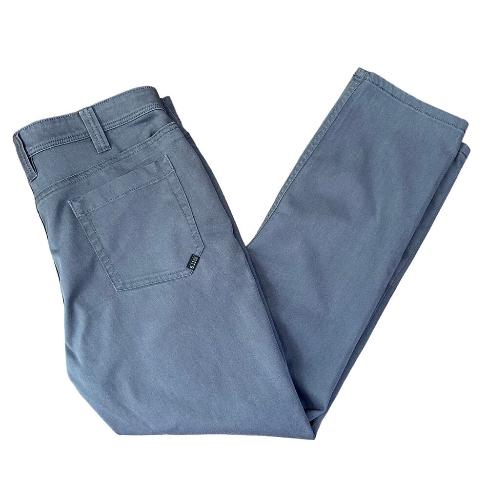 5.11 Tactical Men's Gray Stretchy Pant Us Size 35x30 Straight Jeans Work Utility